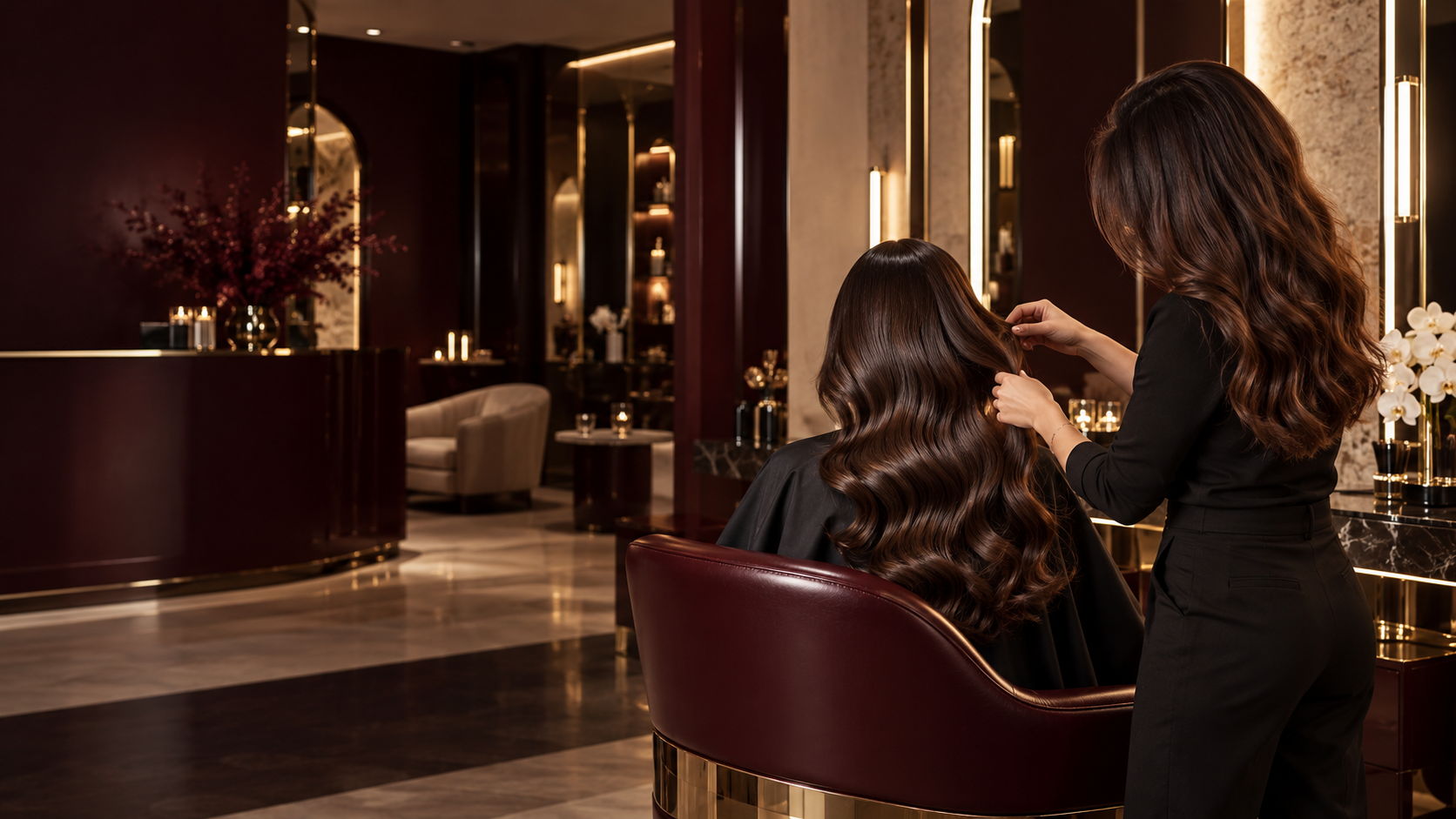 Luxury hair styling concept for Salon Sylvano